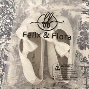 Felix & Flora Baby Toddler Flower Girl Church Wedding Dress Shoes B816 White 7M